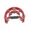 Half Moon Tambourine Double Row Percussion 